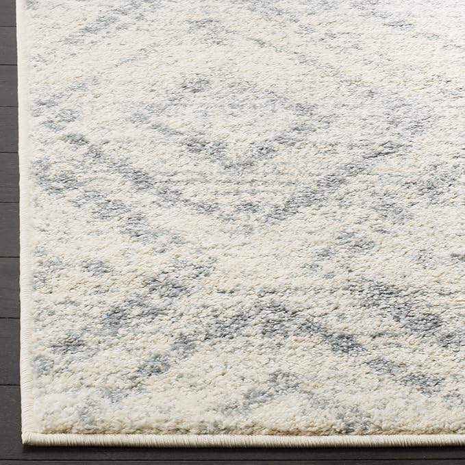 SAFAVIEH Adirondack Collection X-Large Area Rug - 11' x 15', Ivory & Light Blue, Modern Distressed Design, Non-Shedding & Easy Care, Ideal for High Traffic Areas in Living Room, Bedroom (ADR131T)
