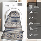 RUGSURE Washable Area Rugs 9' x 12' - 1/6 Thick - Moroccan-Inspired -Stain & Water Resistant Non-Slip - Resistant Rug for Living Room, Bedroom, Nursery, Pet & Child Friendly (Blue and Brown)