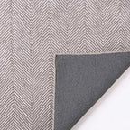 Modern Herringbone Chevron Collection Handcrafted Wool Area Rug - Durable, Zigzag Pattern, for High Traffic, Contemporary Design for Living Room, Bedroom, Dining Room Decor (Smoke Grey, 9' round)