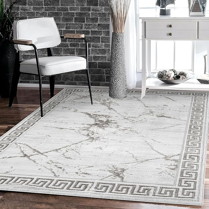 GLORY RUGS Area Rugs Marble 2x3 Cream Gray Doormat Carpet Modern Abstract Rug Living Room Dining Bedroom Rug