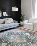 Loloi II Skye Collection SKY-08 Denim/Brick 2'-6" x 7'-6" Runner Rug