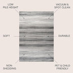 JONATHAN Y Austin Gradient Striped Gray/Black Indoor Area Rug, 3x5, Modern, Contemporary, Easy-Cleaning for Living Room, Bedroom, Kitchen, Pet Friendly, Non-Shedding (LUX103A-3)