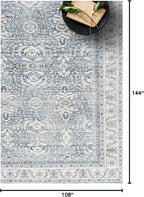 Fame Living Washable Area Rug. Modern Farmhouse. Vintage. Turkish. Bohemian. Distressed. Oriental. Traditional. Rugs for Living Room. Dining. Bedroom. Office. Entryway. Foyer. (866CBl, 9' x 12')