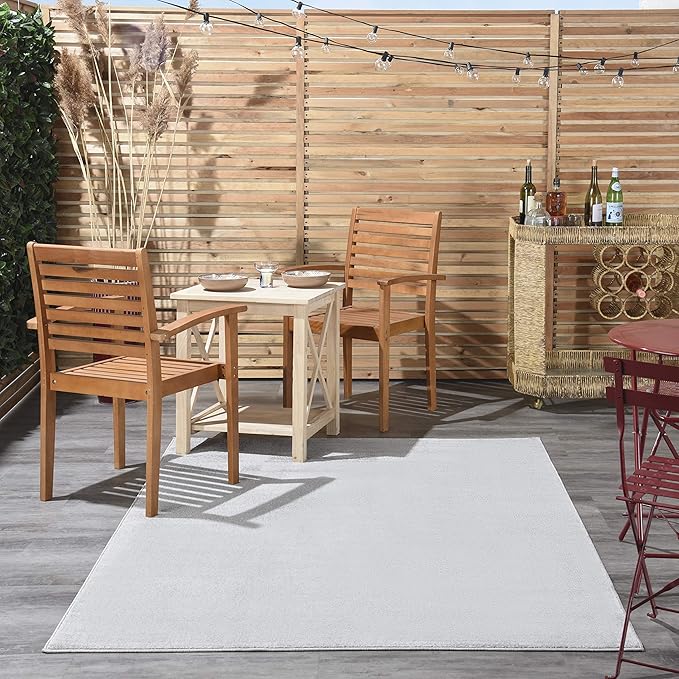 Nourison Home Nourison Essentials Silver Grey 4' x 6' Area Rug - Easy Clean, Non Shedding, Bed Room, Living Room, Dining Room, Kitchen (4' x 6')