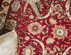 Unique Loom Espahan Collection Area Rug - Cape Cod (4' 1" x 6' 1" Rectangle, Red/ Beige)