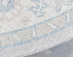 Unique Loom Salzburg Collection Classic Traditional Design Oriental Inspired Border Area Rug (7' 3 x 7' 3 Round, Gray/Beige)