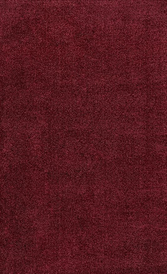 JONATHAN Y Haze Solid Low-Pile Dark Red Indoor Area Rug 6x9, Coastal,Bohemian,Minimalist,Classic, Easy-Cleaning for Living Room,Bedroom,Kitchen,Pet Friendly,Non-Shedding (SEU100Q-6)
