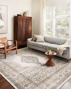 Loloi Teagan Collection TEA-02 Oatmeal/Ivory 5'-3" x 7'-6" Area Rug, Large, Soft Neutral Rug, High-Traffic for Living Room, Bedroom, Home Office, Dining Area