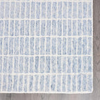 Hand-Tufted 100% Wool Area Rug – Unique Modern Geometric Grid Pattern, Soft Plush Textured Carpet for Living Room, Bedroom, Dining Room & Entryway (Blue, 10' x 14')