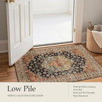 Area Rug Non Slip Machine Washable Ultra Soft Living Room/Bedroom/Kitchen/Outdoor/Classroom Maroon, 8'×10'