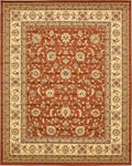 Unique Loom Voyage Collection Traditional Oriental Classic Intricate Design Area Rug (8' 0 x 10' 0 Rectangular, Terracotta/Ivory)