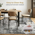 8x10 Area Rugs Living Room: Washable Large Abstract Modern Soft Rug Stain Resistant Indoor Floor Non Slip Accent Carpet for Bedroom Nursery Playroom Dining Room Office Dorm Home House- Black Gold