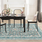 WITSHOCK Living Room Area Rugs 5x7: Soft Non-Slip Backing Washable Rugs Vintage Large Carpet for Bedroom Office Dining Room Kitchen Stain Resistant Home Decor Rug