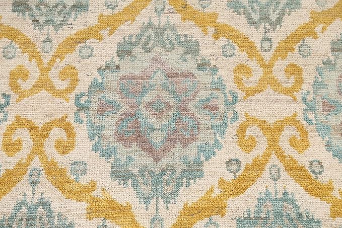 Rug Source Transitional Collection 5x8 Oushak Area Rug, Hand Knotted Beige & Ivories All-Over Rug, Oriental Jute Carpet for Bedroom, Living Room, Dining Room