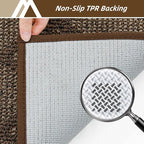 COSY HOMEER Non-Slip Door Mat 32"x48", Entryway Rugs Low Profile Absorbent Dirt Trapper Doormat for Front Entrance, Washable Polypropylene Entry Mat (Brown)