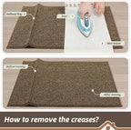 BEQHAUSE 2x3 Entryway Rug Indoor Door Mat Non-Slip Washable, Hallway Rugs Absorbent & Stain Resistant Hall Carpet Runner Rugs for Entryway, Front Door Floor Mats Laundry Room Rugs for Entry, Brown