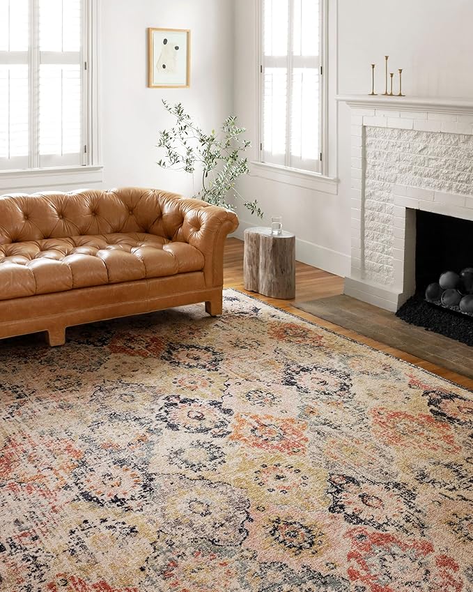 Loloi Jocelyn Collection JOC-07 Khaki/Multi 7'-10" x 10' .38" Thick Area Rug