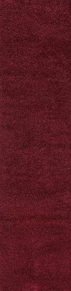 Eyely UES100Q-212 Supersoft Haze Solid Low-Pile Indoor Runner Rug, Coastal, Bohemian, Minimalist, Classic, Casual for Bedroom,Kitchen,Living Room,Non Shedding,Easy-Washing, Red, 2 X 12