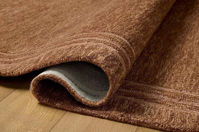 Loloi Leanne Ford Craven Collection CVN-02 Spice/Rose 5'-0" x 7'-6" Area Rug Geometrical, Patterned, Neutral, Living Room, Bedroom, Dining Room