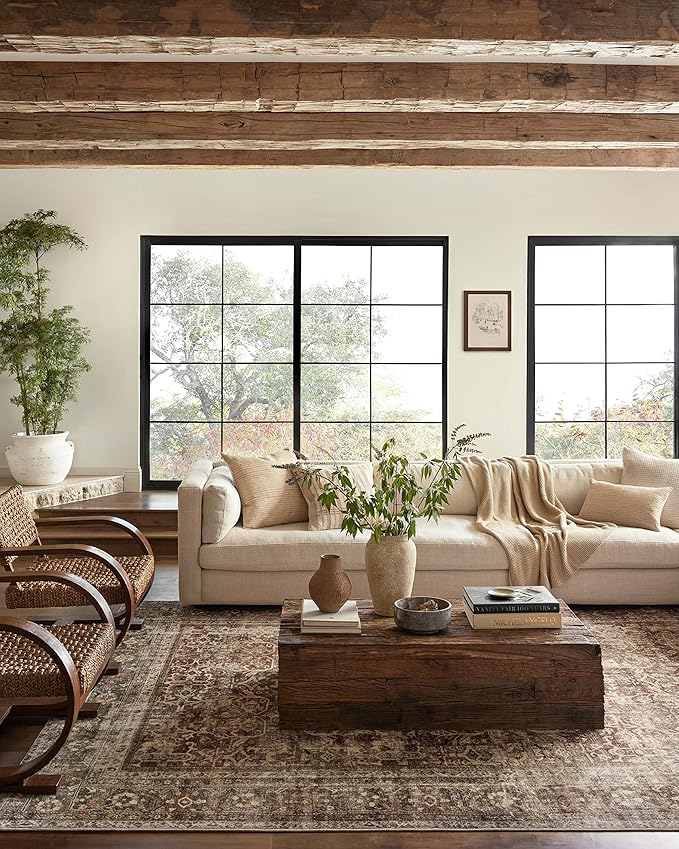 Loloi Magnolia Home by Joanna Gaines Sinclair Collection SIN-01 Rust/Lagoon 2'-0" x 5'-0", .25" Pile Height, Machine Washable, Accent Rug