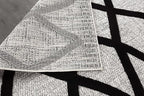 CAMILSON Modern Rug 10x14 Luxury Diamond Pattern Large Micro Loop Area Rugs Soft High-Low Pile Stain Resistant Easy to Clean Non-Shedding Durable Living Room Bedroom Indoor Carpet (Black/Gray)