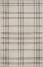 CAMILSON Easy Jute Rug 6x9, Indoor Outdoor Off-White Color Fiber Area Rugs for Entry, Living Room and Farmhouse Rug, Checkred Boho Woven Design, Easy-Cleaning, Washable Outside Carpet (6 x 9)