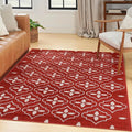 Nourison Home Nourison Essentials Brick Ivory 4' x 6' Area Rug - Easy Clean, Non Shedding, Bed Room, Living Room, Dining Room, Kitchen (4' x 6')