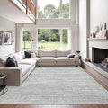 Art&Tuft Washable Rugs 6x9, Low Pile Area Rugs for Living Room - Non Slip and Stain Resistant Soft Thin 6x9 Rug for Bedroom, Dining Room, Kitchen, Office, Grey