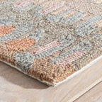 Dash & Albert Paint Chip Stone Hand Micro Hooked Wool Rug, 9.5 X 13.5 Feet, Multicolored/Browns Geometric Pattern