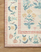 Loloi Rifle Paper Co. Eden Collection EDE-01 Mughal Rose Blush 2'-6" x 9'-6" Runner Rug feat. CloudPile™