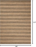 Loloi Chris Loves Julia Judy Collection JUD-06 Natural/Chocolate 7'-9" x 9'-9" Area Rug