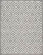 Nourison Home Versatile Silver Grey 9' x 12' Area Rug - Easy Clean, Non Shedding, Bed Room, Living Room, Dining Room, Kitchen (9' x 12')