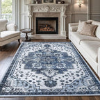Area Rug 5x7,Boho Vintage Oriental Washable Rugs,Collapsible Area Rug for Bedroom, Entryway, Kitchen, Bathroom