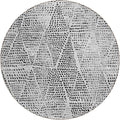 Addison Rugs Chantille ACN591 Pewter 8' x 8' Indoor Outdoor Round Rug, Easy Clean, Machine Washable, Non Shedding, Bedroom, Living Room, Dining Room, Kitchen, Patio Rug