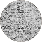 Addison Rugs Chantille ACN591 Pewter 8' x 8' Indoor Outdoor Round Rug, Easy Clean, Machine Washable, Non Shedding, Bedroom, Living Room, Dining Room, Kitchen, Patio Rug