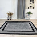 Alfa Rich 4x6 Black Washable Area Rugs for Living Room Bedroom Kitchen Cotton Pet Friendly Rug