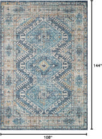 Loloi Skye Collection SKY-03 Denim/Natural 9'-0" x 12'-0" Area Rug