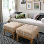 Dash and Albert Campbell Iron Handwoven Wool Rug, 8 X 10 Feet, Neutral/Grey Geometric Pattern - Premium Luxury Hotel Quality Soft Breathable Hypoallergenic Machine Washable Easy Care All Season