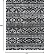 SAFAVIEH Area Rug 10x13 - Tulum Collection - Large - Black & Ivory, Moroccan Boho Tribal Design, Non-Shedding & Easy to Clean, Ideal for Living Room, Bedroom, Dining Space (TUL272Z)