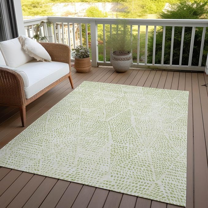 Addison Rugs Chantille ACN591 Aloe 8' x 10' Indoor Outdoor Area Rug, Easy Clean, Machine Washable, Non Shedding, Bedroom, Living Room, Dining Room, Kitchen, Patio Rug