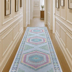Fame Living Washable Area Rug. Modern Farmhouse. Vintage. Turkish. Bohemian. Distressed. Oriental. Traditional. Rugs for Living Room. Dining. Bedroom. Office. Entryway. Foyer. (856GP, 2'5" x 9'8")