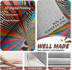 Graffiti Rugs for Bedroom - Colorful Abstract Street Art Area Rug 5x8, Hippie Aesthetic Funky High Traffic Anti Slip Carpets Home Decor #C086