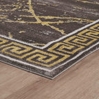 GLORY RUGS Area Rugs Marble 8x10 Brown Gold Carpet Modern Abstract Rug Living Room Dining Bedroom Rug