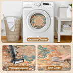 Tangsoo 5x7 Area Rug Washable for Living Room, Vintage Rug Indoor Non Slip Large Area Rugs, Print Distressed Orange Carpet, Soft Low Pile Foldable Floor Rug for Bedroom Dining Room Dorm