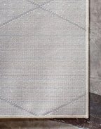 Unique Loom Trellis Frieze Collection Area Rug - Geometric (6' Square, Ivory/ Gray)