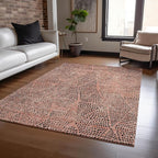 Addison Rugs Chantille ACN591 Salmon 8' x 10' Indoor Outdoor Area Rug, Easy Clean, Machine Washable, Non Shedding, Bedroom, Living Room, Dining Room, Kitchen, Patio Rug