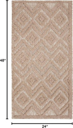 Nourison Home Versatile Natural Beige 2' x 4' Area Rug - Easy Clean, Non Shedding, Bed Room, Living Room, Dining Room, Kitchen (2' x 4')