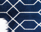 Unique Loom Marilyn Monroe Glam Collection Area Rug - Trellis (5' x 8' Rectangle, Navy Blue Silver/ Silver)