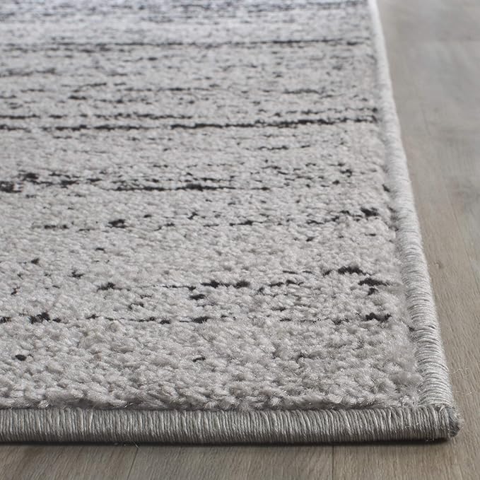 SAFAVIEH Adirondack Collection Runner Rug - 2'6" x 18', Silver & Black, Modern Ombre Design, Non Shedding & Easy to Clean, Ideal for Hallway, Foyer, Kitchen, Entryway, Bedroom (ADR113A)