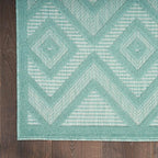 Nourison Home Versatile Aqua Teal 7' x 10' Area Rug - Easy Clean, Non Shedding, Bed Room, Living Room, Dining Room, Kitchen (7' x 10')